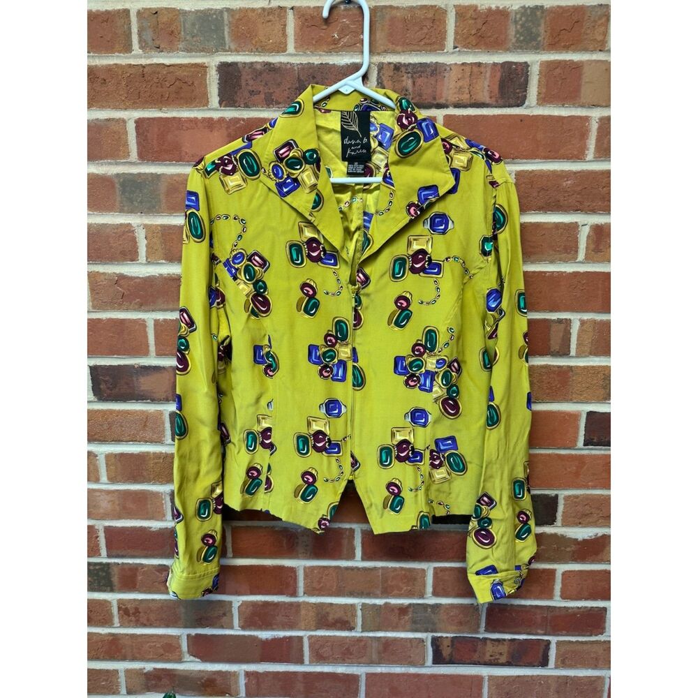 Dana B & Karen Vintage Silk Zip Blouse Size 12